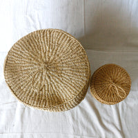 ふたつきサイザルボックスmini ミディアムグレー