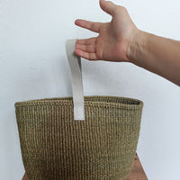 oval basket/S light green khaki