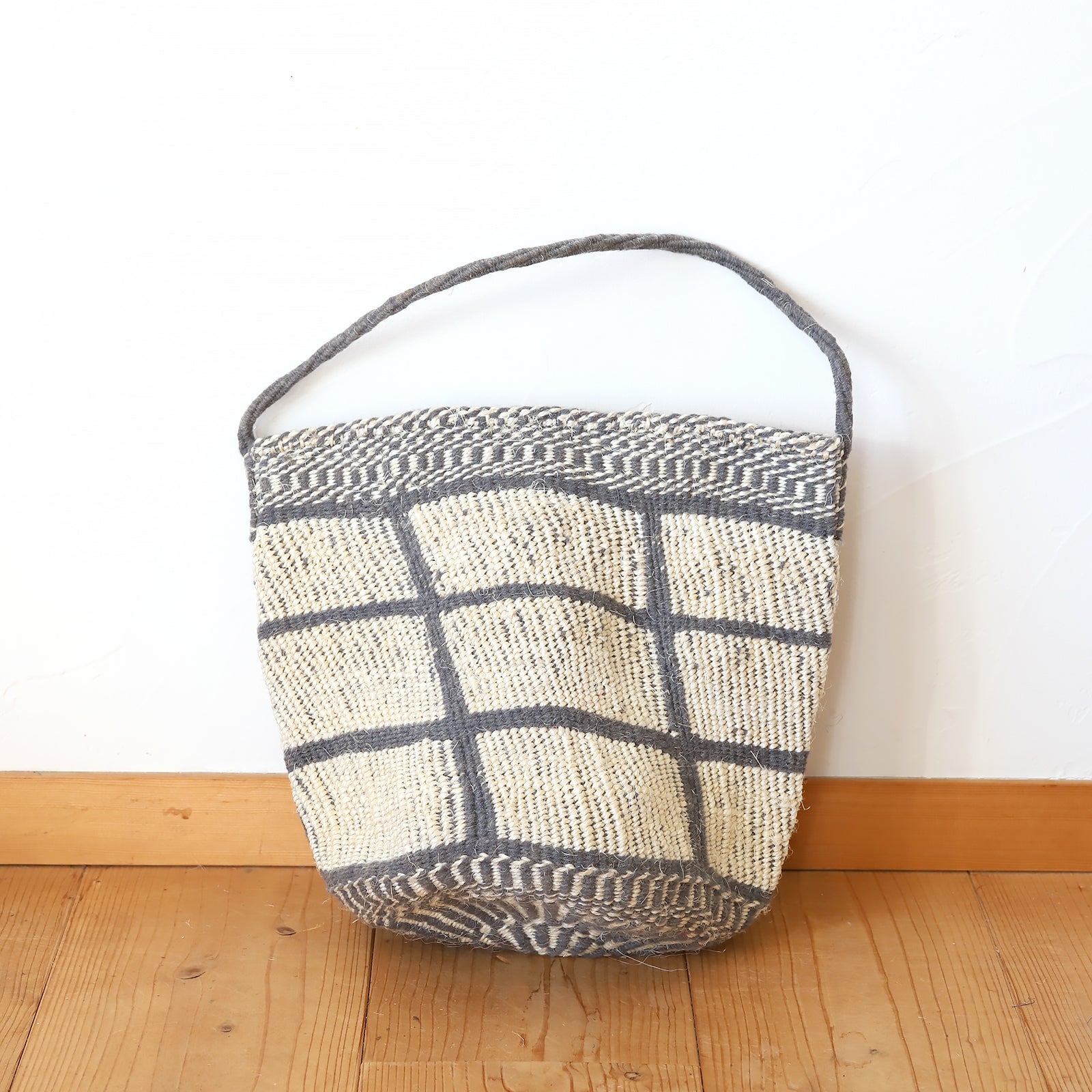 アクリルサイザルバッグ(バスケット) Mサイズ ワンハンドル ダイヤ