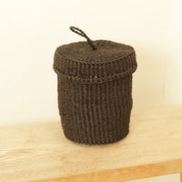 ふたつきサイザルボックスmini ブラック