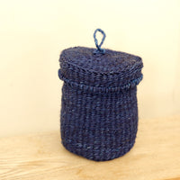 ふたつきサイザルボックスmini インディゴ