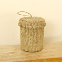 ふたつきサイザルボックスmini ミディアムグレー