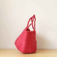 サイザルバスケット MSサイズ ライトレッド