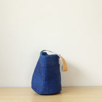 oval basket/S indigo blue