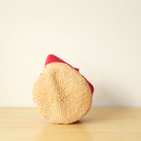 サイザルバスケット SSサイズ ギザギザ ミント・ナチュラル