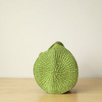 サイザルバスケット SSサイズ ギザギザ ライム・ペールグリーン