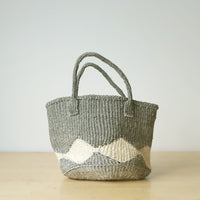 サイザルバスケット SSサイズ ダイヤ ミディアムグレー・ナチュラル