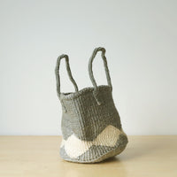 サイザルバスケット SSサイズ ダイヤ ミディアムグレー・ナチュラル