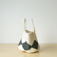 サイザルバスケット SSサイズ ダイヤ ナチュラル・ブラック