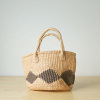 サイザルバスケット SSサイズ ダイヤ ベージュ・ブラウン