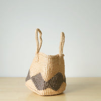 サイザルバスケット SSサイズ ダイヤ ベージュ・ブラウン