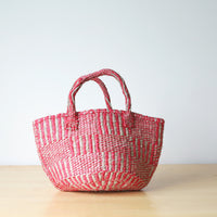 サイザルバスケット SSサイズ ゼブラシカク グレー・オペラ