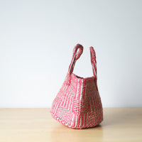 サイザルバスケット SSサイズ ゼブラシカク グレー・オペラ