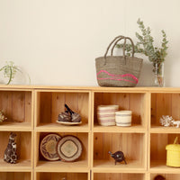 ふたつきサイザルボックスmini カーキ