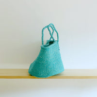 oval basket/LS turquoise