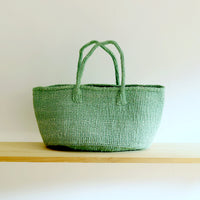oval basket/LS mint green