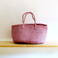 oval basket/LS dirt pink