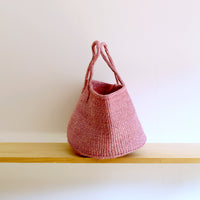 oval basket/LS dirt pink
