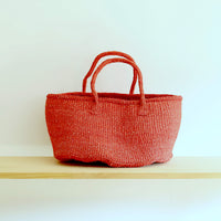 oval basket/LS light red orange