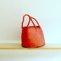 oval basket/LS light red orange