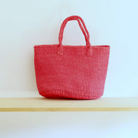 oval basket/high red orange