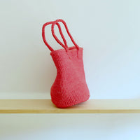 oval basket/high red orange