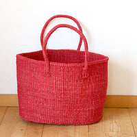 oval basket/high red