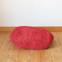 oval basket/high red