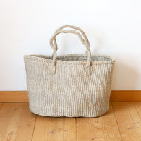 oval basket/high grey