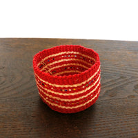 open weave with beads/mini