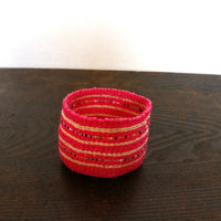 open weave with beads/mini