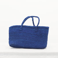 oval basket/thin indigo blue