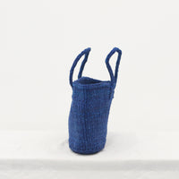 oval basket/thin indigo blue