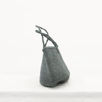 oval basket/low dark gray