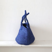 サイザルバスケット MSサイズ インディゴブルー