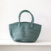 サイザルバスケット MSサイズ ライトブルーグレー