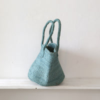 サイザルバスケット MSサイズ ライトブルーグレー