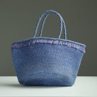 サイザルバスケット MSサイズ フリンジ ラベンダー