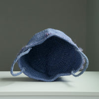 サイザルバスケット MSサイズ フリンジ ラベンダー