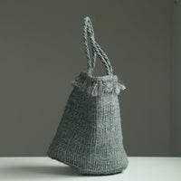 サイザルバスケット Mサイズ フリンジ ダークグレー