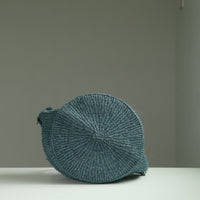 サイザルバスケット Mサイズ フリンジ ナイトブルー