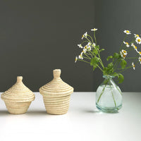 raffia with lid/S