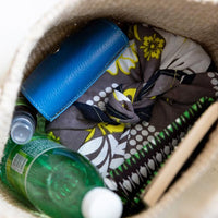 サイザルバスケット MSサイズ フリンジ ラベンダー