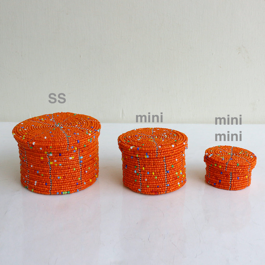 beads box  mini/orange