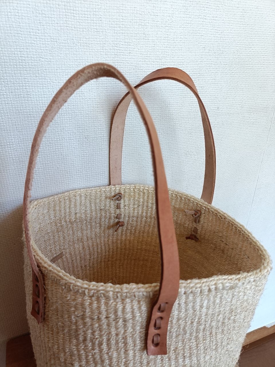 Flat leather handle/55㎝