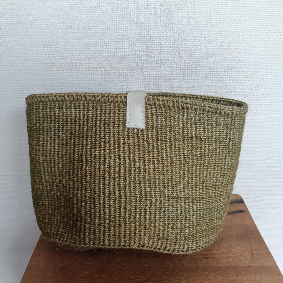 oval basket/S light green khaki