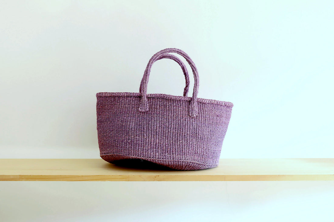oval basket/LS mauve