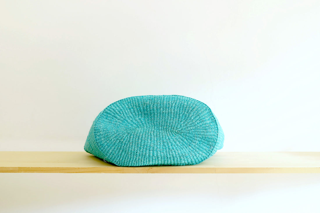 oval basket/LS turquoise