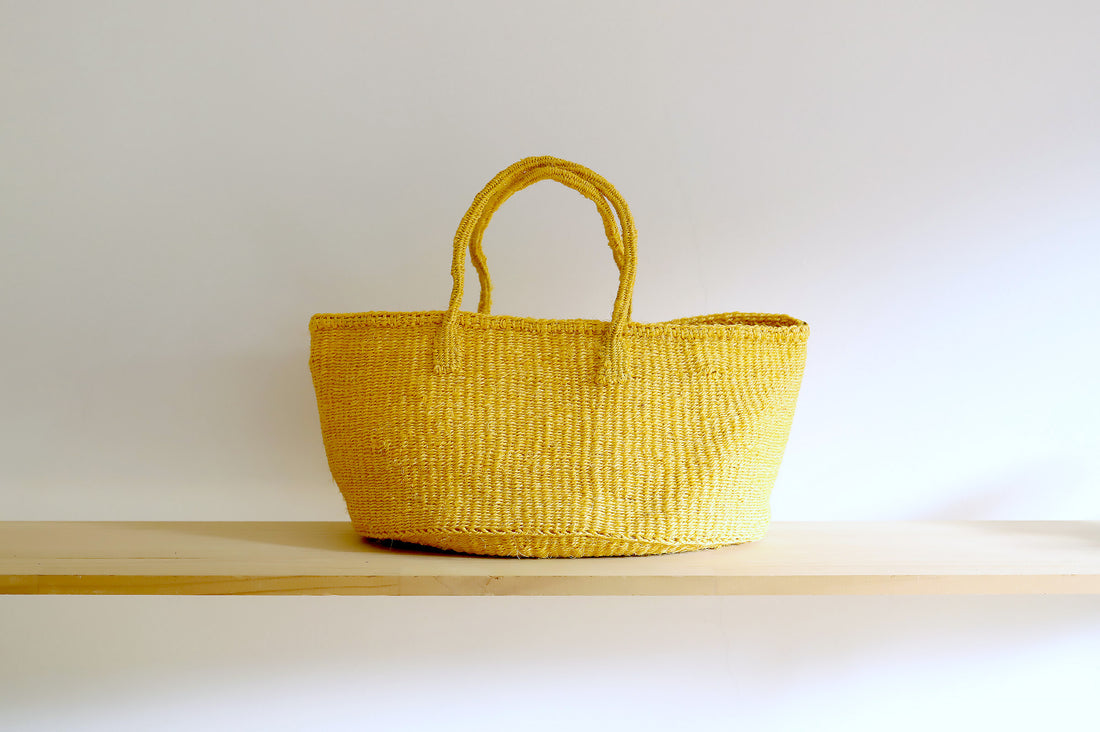 oval basket/LS canary yellow
