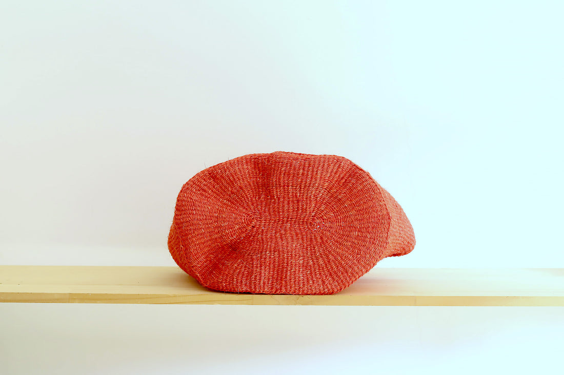 oval basket/LS light red orange